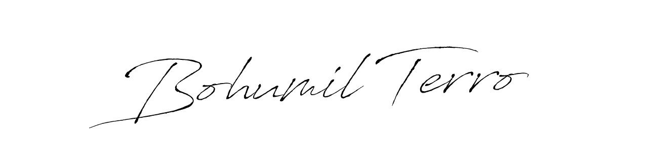 How to make Bohumil Terro signature? Antro_Vectra is a professional autograph style. Create handwritten signature for Bohumil Terro name. Bohumil Terro signature style 6 images and pictures png