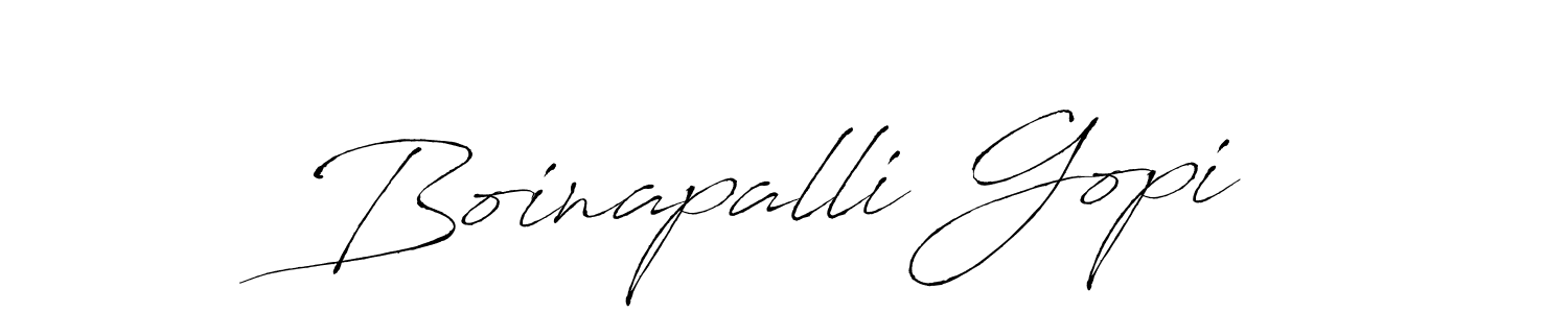 How to make Boinapalli Gopi name signature. Use Antro_Vectra style for creating short signs online. This is the latest handwritten sign. Boinapalli Gopi signature style 6 images and pictures png