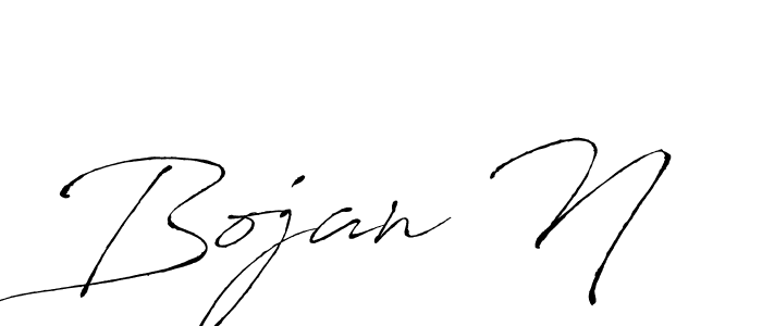 Bojan N stylish signature style. Best Handwritten Sign (Antro_Vectra) for my name. Handwritten Signature Collection Ideas for my name Bojan N. Bojan N signature style 6 images and pictures png