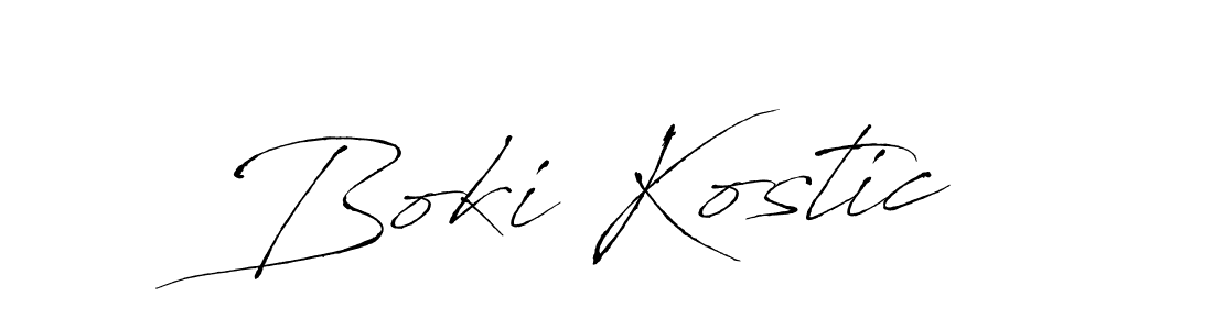 if you are searching for the best signature style for your name Boki Kostic. so please give up your signature search. here we have designed multiple signature styles  using Antro_Vectra. Boki Kostic signature style 6 images and pictures png