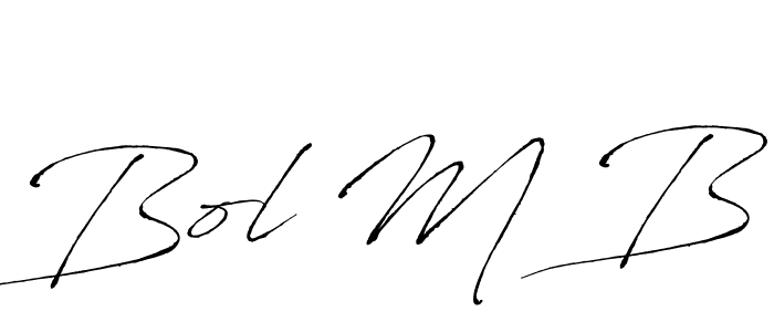 Design your own signature with our free online signature maker. With this signature software, you can create a handwritten (Antro_Vectra) signature for name Bol M B. Bol M B signature style 6 images and pictures png