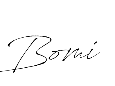 Use a signature maker to create a handwritten signature online. With this signature software, you can design (Antro_Vectra) your own signature for name Bomi. Bomi signature style 6 images and pictures png