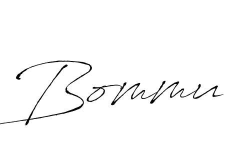 Design your own signature with our free online signature maker. With this signature software, you can create a handwritten (Antro_Vectra) signature for name Bommu. Bommu signature style 6 images and pictures png
