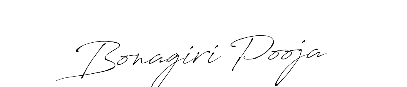 Create a beautiful signature design for name Bonagiri Pooja. With this signature (Antro_Vectra) fonts, you can make a handwritten signature for free. Bonagiri Pooja signature style 6 images and pictures png