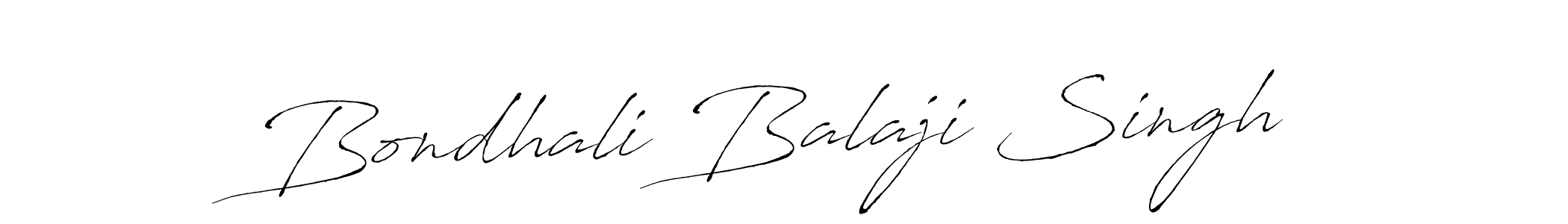 Design your own signature with our free online signature maker. With this signature software, you can create a handwritten (Antro_Vectra) signature for name Bondhali Balaji Singh. Bondhali Balaji Singh signature style 6 images and pictures png