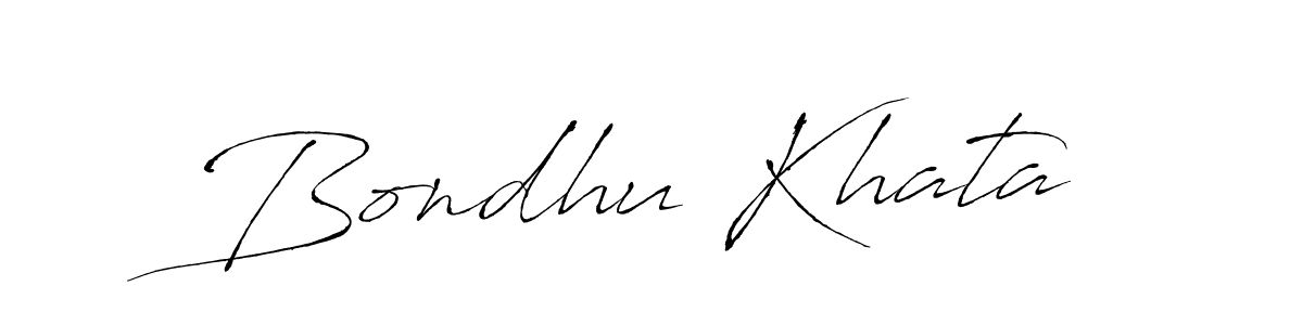 Create a beautiful signature design for name Bondhu Khata. With this signature (Antro_Vectra) fonts, you can make a handwritten signature for free. Bondhu Khata signature style 6 images and pictures png