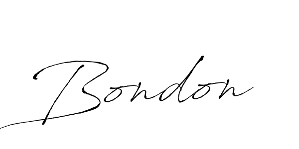 Create a beautiful signature design for name Bondon. With this signature (Antro_Vectra) fonts, you can make a handwritten signature for free. Bondon signature style 6 images and pictures png