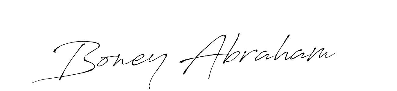 How to make Boney Abraham signature? Antro_Vectra is a professional autograph style. Create handwritten signature for Boney Abraham name. Boney Abraham signature style 6 images and pictures png