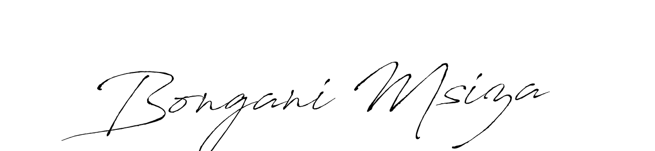 Design your own signature with our free online signature maker. With this signature software, you can create a handwritten (Antro_Vectra) signature for name Bongani Msiza. Bongani Msiza signature style 6 images and pictures png