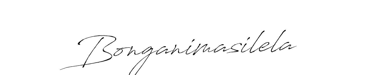 Make a beautiful signature design for name Bonganimasilela. With this signature (Antro_Vectra) style, you can create a handwritten signature for free. Bonganimasilela signature style 6 images and pictures png