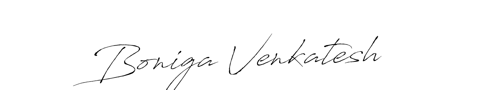 How to make Boniga Venkatesh name signature. Use Antro_Vectra style for creating short signs online. This is the latest handwritten sign. Boniga Venkatesh signature style 6 images and pictures png