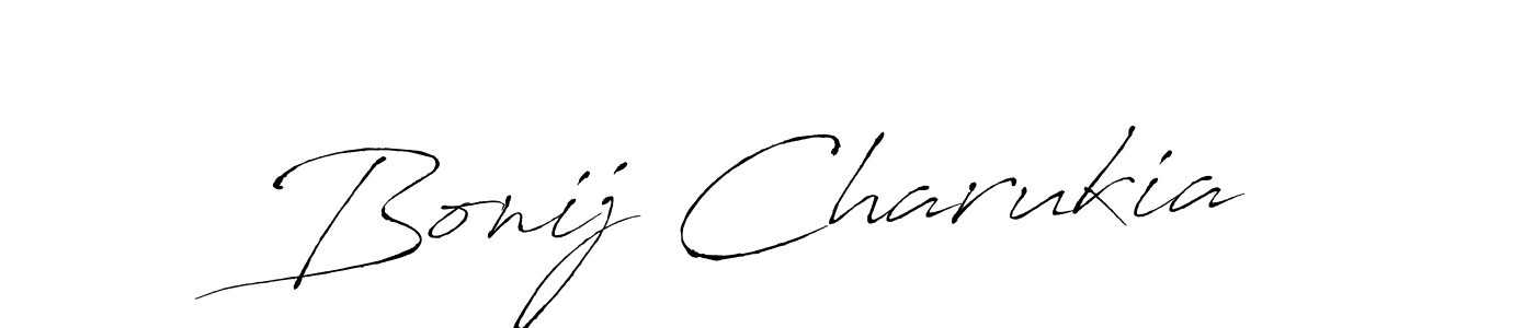 Similarly Antro_Vectra is the best handwritten signature design. Signature creator online .You can use it as an online autograph creator for name Bonij Charukia. Bonij Charukia signature style 6 images and pictures png