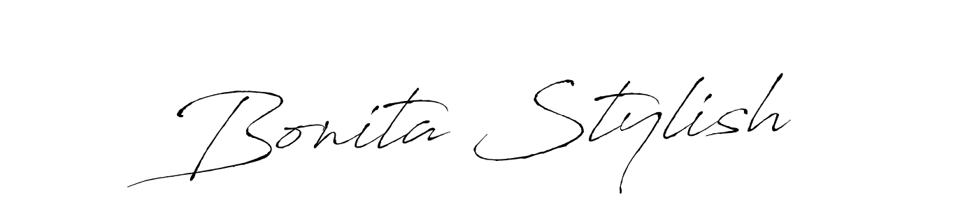 Make a beautiful signature design for name Bonita Stylish. With this signature (Antro_Vectra) style, you can create a handwritten signature for free. Bonita Stylish signature style 6 images and pictures png