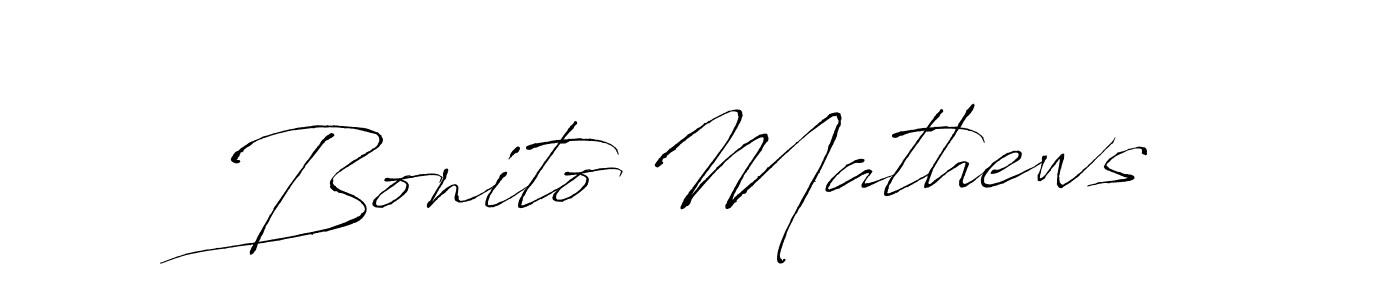 How to make Bonito Mathews signature? Antro_Vectra is a professional autograph style. Create handwritten signature for Bonito Mathews name. Bonito Mathews signature style 6 images and pictures png