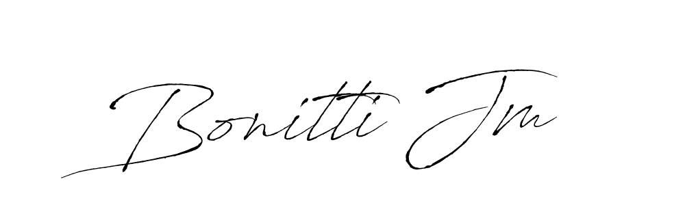 Make a beautiful signature design for name Bonitti Jm. With this signature (Antro_Vectra) style, you can create a handwritten signature for free. Bonitti Jm signature style 6 images and pictures png