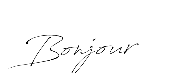 Create a beautiful signature design for name Bonjour. With this signature (Antro_Vectra) fonts, you can make a handwritten signature for free. Bonjour signature style 6 images and pictures png