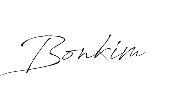 Make a beautiful signature design for name Bonkim. With this signature (Antro_Vectra) style, you can create a handwritten signature for free. Bonkim signature style 6 images and pictures png