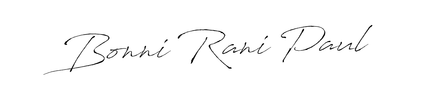 You should practise on your own different ways (Antro_Vectra) to write your name (Bonni Rani Paul) in signature. don't let someone else do it for you. Bonni Rani Paul signature style 6 images and pictures png