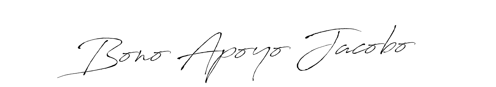 Make a beautiful signature design for name Bono Apoyo Jacobo. Use this online signature maker to create a handwritten signature for free. Bono Apoyo Jacobo signature style 6 images and pictures png