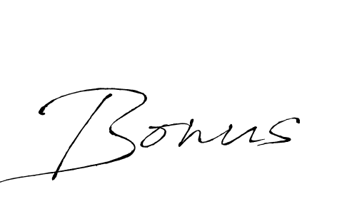 Design your own signature with our free online signature maker. With this signature software, you can create a handwritten (Antro_Vectra) signature for name Bonus. Bonus signature style 6 images and pictures png