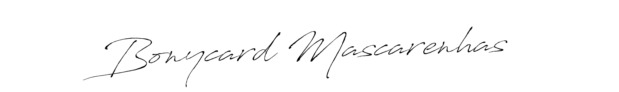 How to make Bonycard Mascarenhas name signature. Use Antro_Vectra style for creating short signs online. This is the latest handwritten sign. Bonycard Mascarenhas signature style 6 images and pictures png