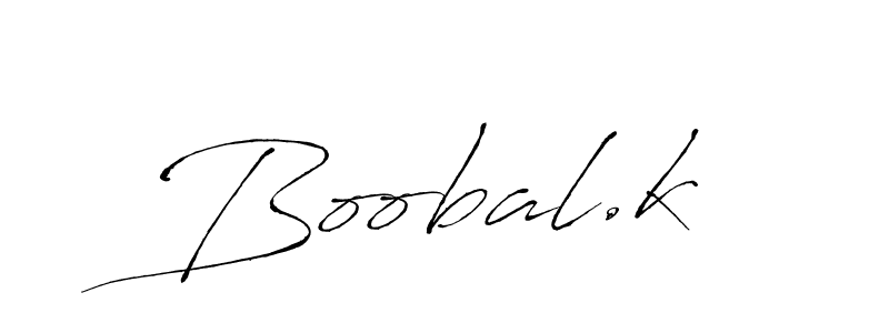 Make a beautiful signature design for name Boobal.k. With this signature (Antro_Vectra) style, you can create a handwritten signature for free. Boobal.k signature style 6 images and pictures png