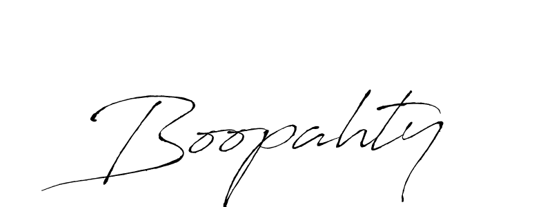 Design your own signature with our free online signature maker. With this signature software, you can create a handwritten (Antro_Vectra) signature for name Boopahty. Boopahty signature style 6 images and pictures png