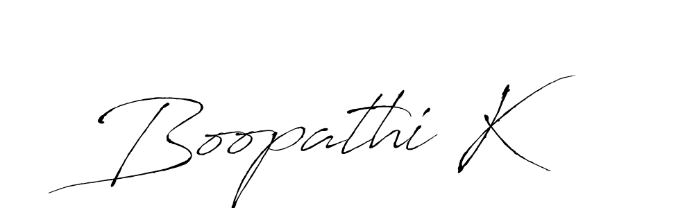 The best way (Antro_Vectra) to make a short signature is to pick only two or three words in your name. The name Boopathi K include a total of six letters. For converting this name. Boopathi K signature style 6 images and pictures png