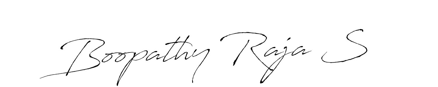 How to make Boopathy Raja S name signature. Use Antro_Vectra style for creating short signs online. This is the latest handwritten sign. Boopathy Raja S signature style 6 images and pictures png