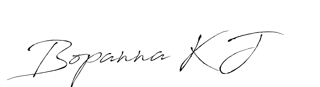 Bopanna K J stylish signature style. Best Handwritten Sign (Antro_Vectra) for my name. Handwritten Signature Collection Ideas for my name Bopanna K J. Bopanna K J signature style 6 images and pictures png