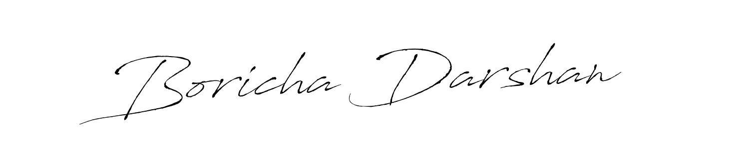 Antro_Vectra is a professional signature style that is perfect for those who want to add a touch of class to their signature. It is also a great choice for those who want to make their signature more unique. Get Boricha Darshan name to fancy signature for free. Boricha Darshan signature style 6 images and pictures png