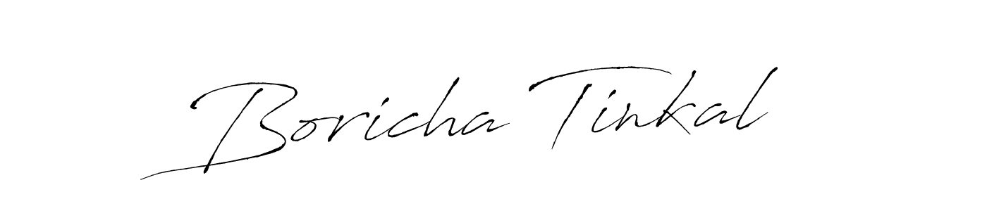 Design your own signature with our free online signature maker. With this signature software, you can create a handwritten (Antro_Vectra) signature for name Boricha Tinkal. Boricha Tinkal signature style 6 images and pictures png