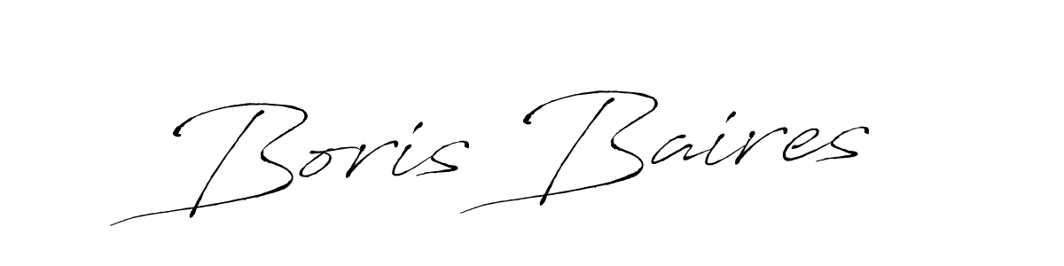 Design your own signature with our free online signature maker. With this signature software, you can create a handwritten (Antro_Vectra) signature for name Boris Baires. Boris Baires signature style 6 images and pictures png