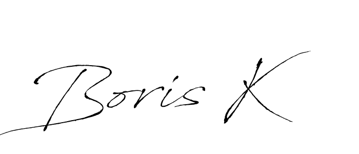 Use a signature maker to create a handwritten signature online. With this signature software, you can design (Antro_Vectra) your own signature for name Boris K. Boris K signature style 6 images and pictures png