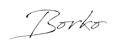 Upgrade your professional image with Borko signature created with Antro_Vectra font. Fast, free, and watermark-free download. Borko signature style 6 images and pictures png