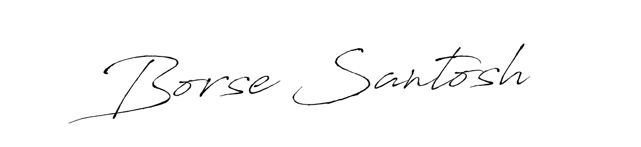 How to make Borse Santosh name signature. Use Antro_Vectra style for creating short signs online. This is the latest handwritten sign. Borse Santosh signature style 6 images and pictures png