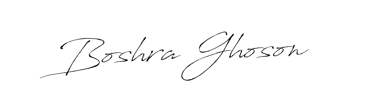 Create a beautiful signature design for name Boshra Ghoson. With this signature (Antro_Vectra) fonts, you can make a handwritten signature for free. Boshra Ghoson signature style 6 images and pictures png
