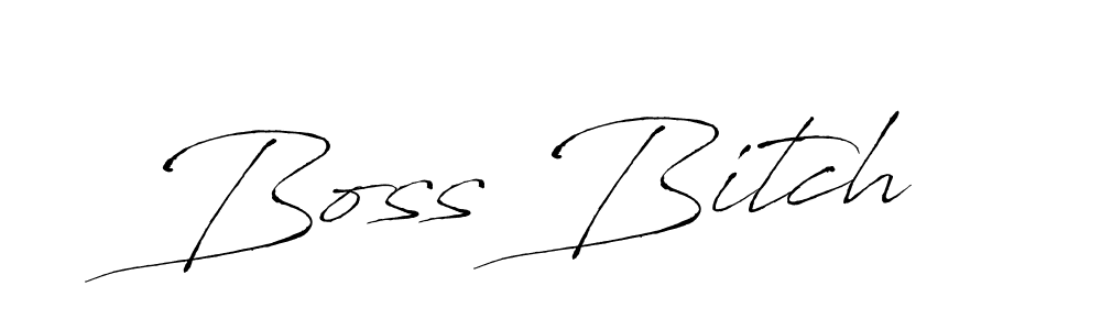 Boss Bitch stylish signature style. Best Handwritten Sign (Antro_Vectra) for my name. Handwritten Signature Collection Ideas for my name Boss Bitch. Boss Bitch signature style 6 images and pictures png