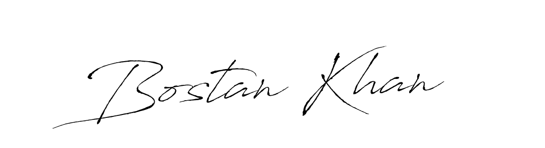 Make a beautiful signature design for name Bostan Khan. With this signature (Antro_Vectra) style, you can create a handwritten signature for free. Bostan Khan signature style 6 images and pictures png