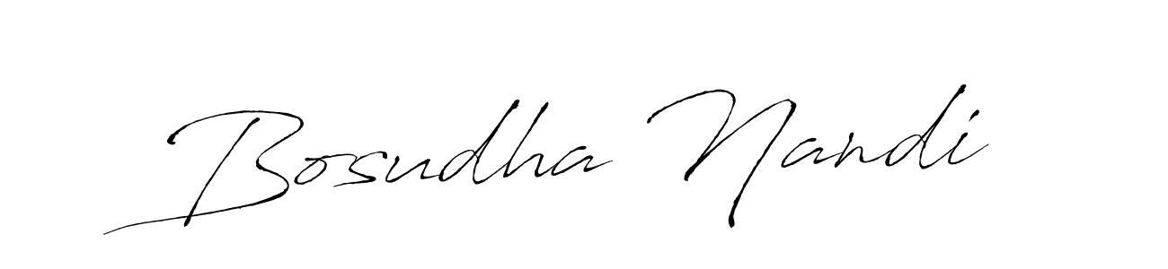 Design your own signature with our free online signature maker. With this signature software, you can create a handwritten (Antro_Vectra) signature for name Bosudha Nandi. Bosudha Nandi signature style 6 images and pictures png