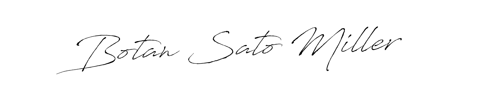 Make a beautiful signature design for name Botan Sato Miller. With this signature (Antro_Vectra) style, you can create a handwritten signature for free. Botan Sato Miller signature style 6 images and pictures png