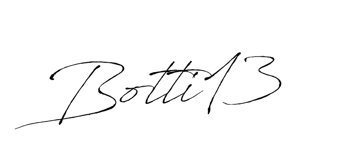 Make a beautiful signature design for name Botti13. With this signature (Antro_Vectra) style, you can create a handwritten signature for free. Botti13 signature style 6 images and pictures png