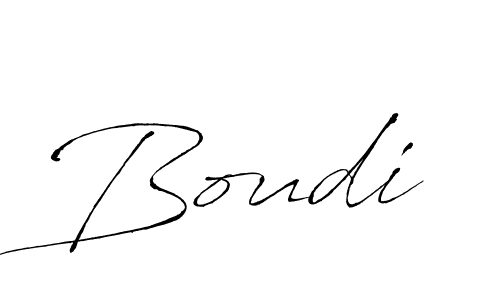 Design your own signature with our free online signature maker. With this signature software, you can create a handwritten (Antro_Vectra) signature for name Boudi. Boudi signature style 6 images and pictures png