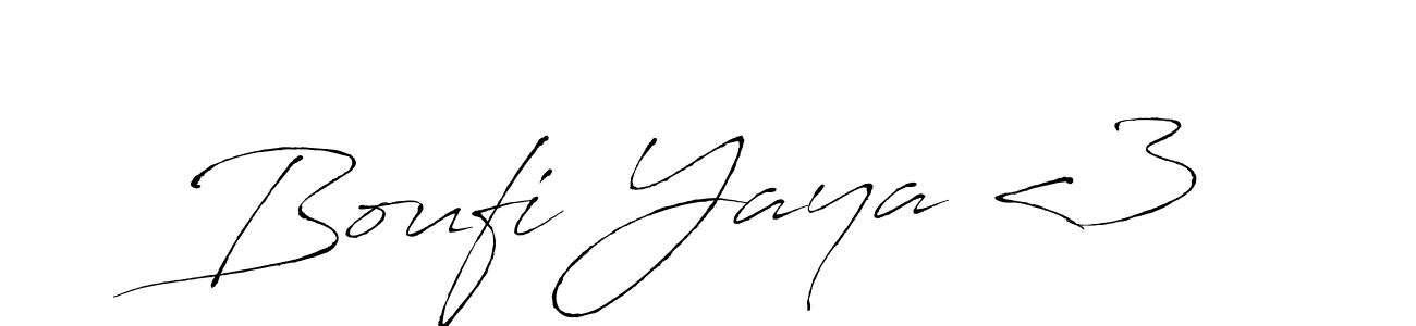 It looks lik you need a new signature style for name Boufi Yaya <3. Design unique handwritten (Antro_Vectra) signature with our free signature maker in just a few clicks. Boufi Yaya <3 signature style 6 images and pictures png