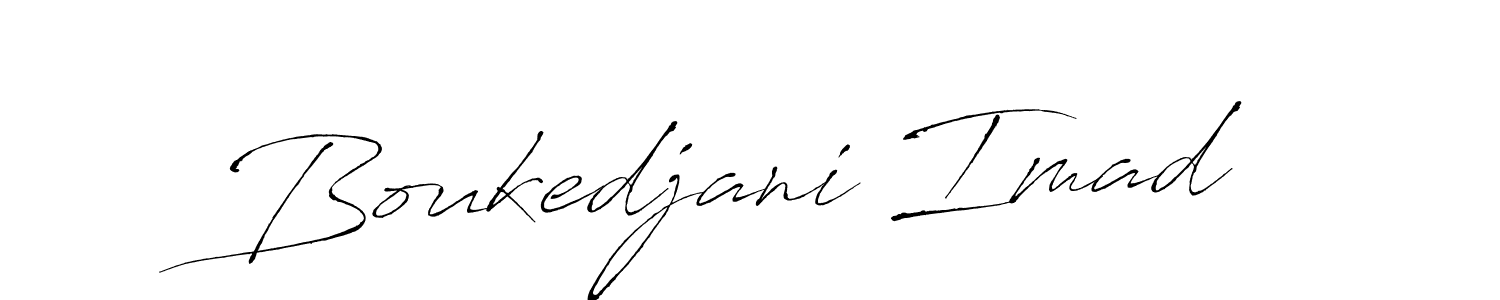 Make a beautiful signature design for name Boukedjani Imad. With this signature (Antro_Vectra) style, you can create a handwritten signature for free. Boukedjani Imad signature style 6 images and pictures png