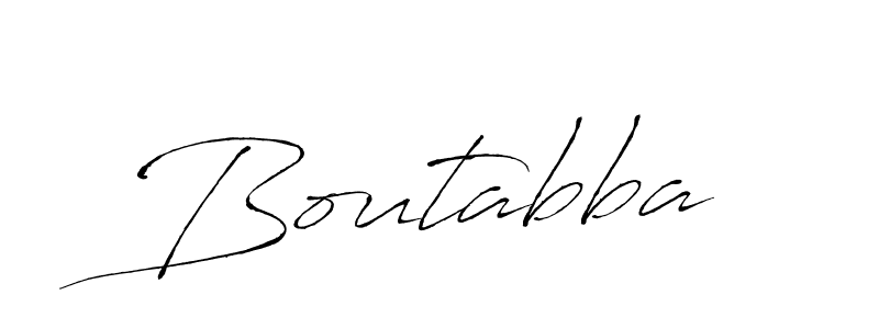 Design your own signature with our free online signature maker. With this signature software, you can create a handwritten (Antro_Vectra) signature for name Boutabba. Boutabba signature style 6 images and pictures png