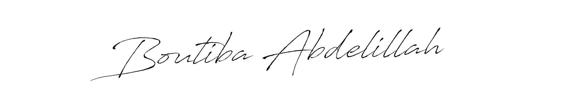 Design your own signature with our free online signature maker. With this signature software, you can create a handwritten (Antro_Vectra) signature for name Boutiba Abdelillah. Boutiba Abdelillah signature style 6 images and pictures png