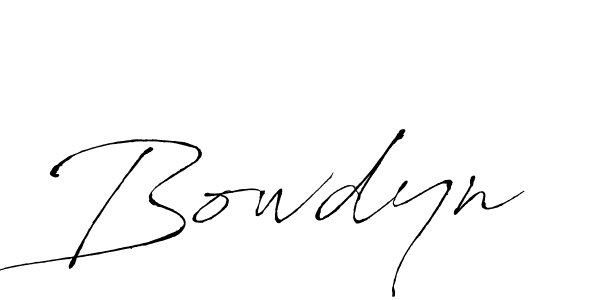 How to make Bowdyn signature? Antro_Vectra is a professional autograph style. Create handwritten signature for Bowdyn name. Bowdyn signature style 6 images and pictures png