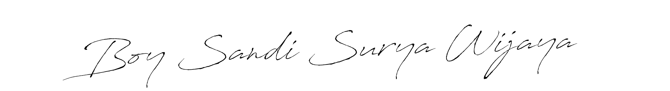 Boy Sandi Surya Wijaya stylish signature style. Best Handwritten Sign (Antro_Vectra) for my name. Handwritten Signature Collection Ideas for my name Boy Sandi Surya Wijaya. Boy Sandi Surya Wijaya signature style 6 images and pictures png