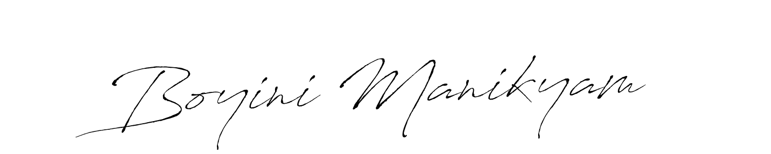 Boyini Manikyam stylish signature style. Best Handwritten Sign (Antro_Vectra) for my name. Handwritten Signature Collection Ideas for my name Boyini Manikyam. Boyini Manikyam signature style 6 images and pictures png